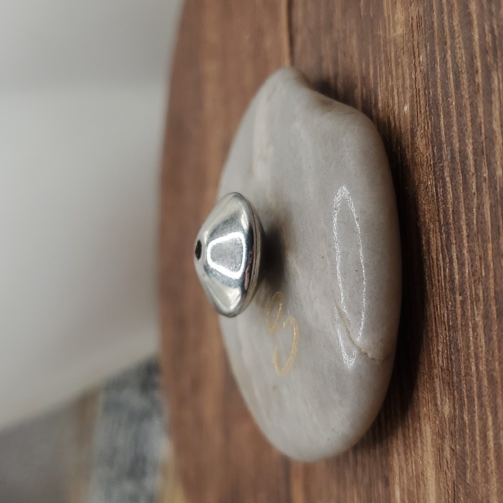 Cylinder silver spacer charm